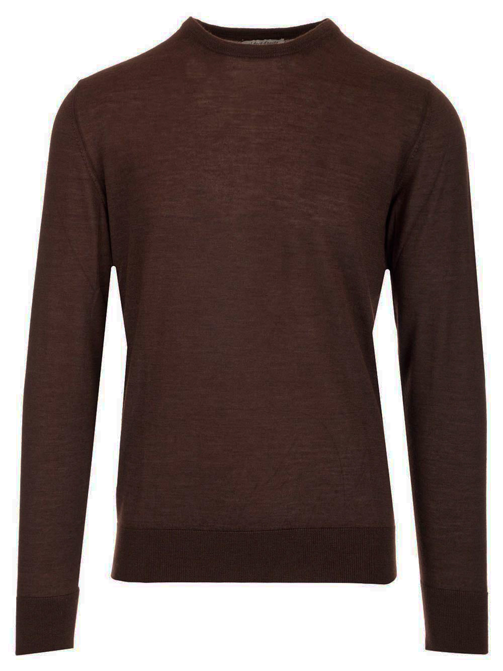 Al Duca D'Aosta Brown Crewneck Sweater Knitwear - Brown | d72644480b456795a483d3da9c07d1724ae352f7