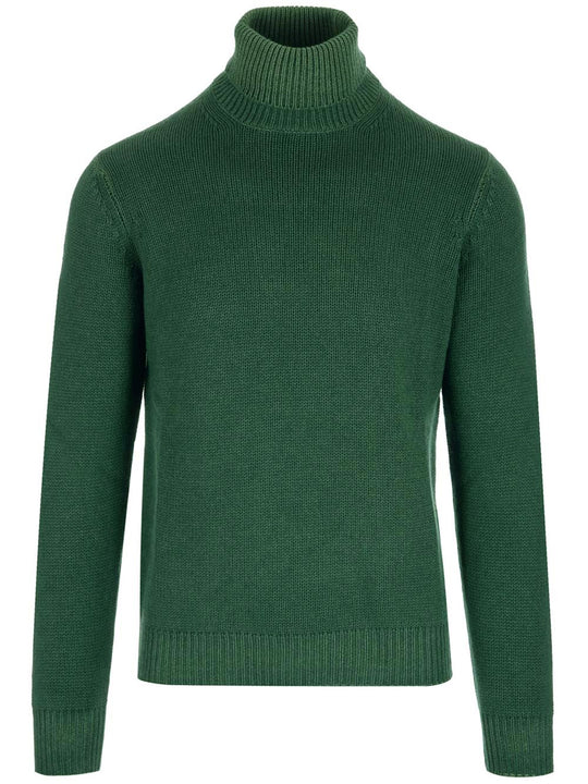Slim Fit Turtleneck Knitwear Green