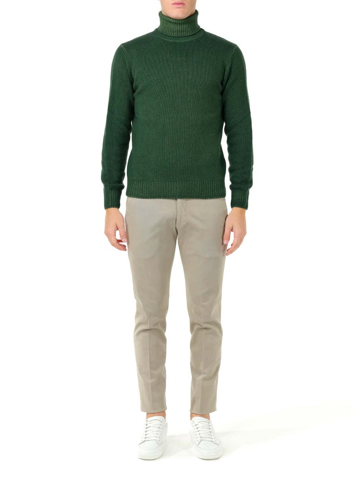 Al Duca D'Aosta Slim Fit Turtleneck Knitwear - Green | e683a15f460587d92e63fdabd521b4288dd12cbc