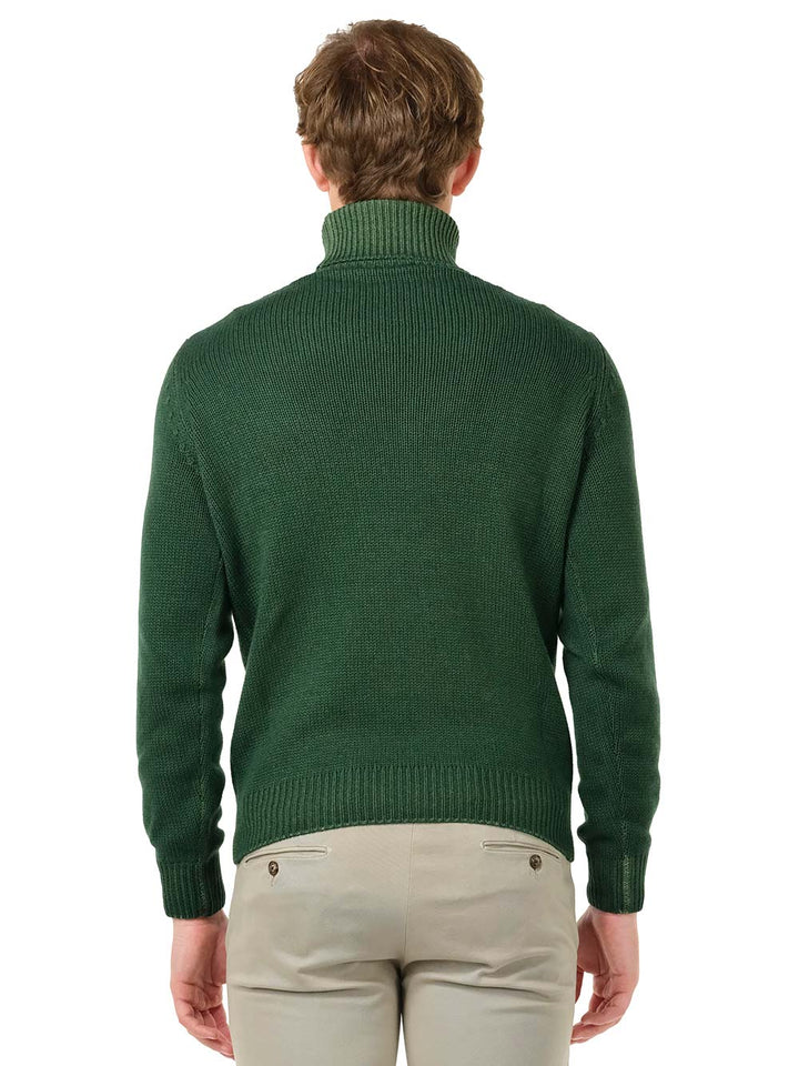 Al Duca D'Aosta Slim Fit Turtleneck Knitwear - Green | 62bc4702249ae4dd4e6ebc2120b60a9ba3da1c32