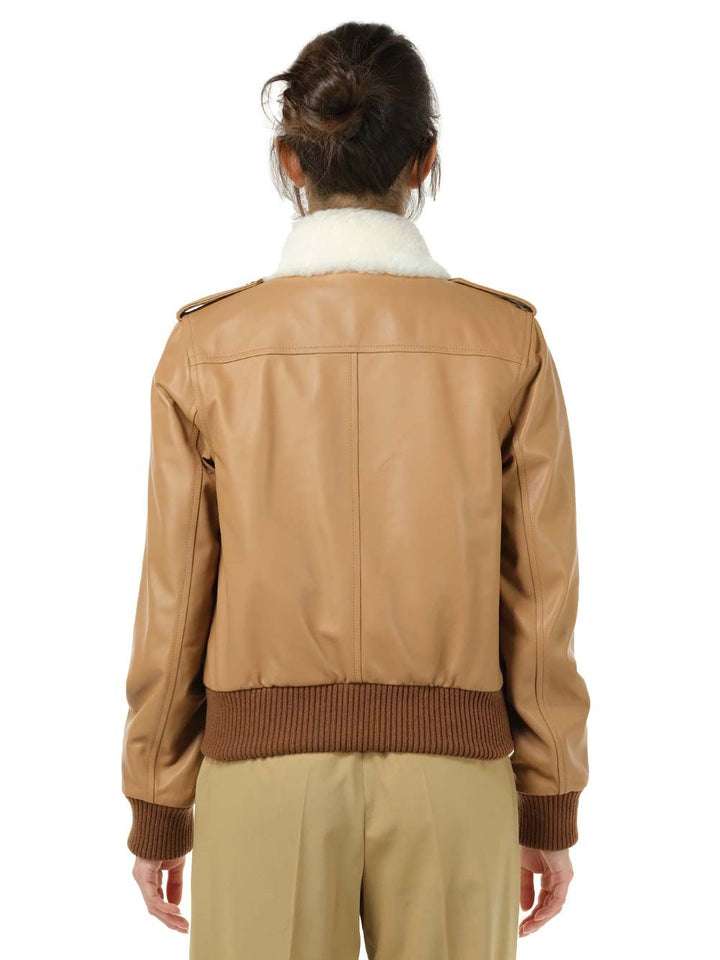 Loewe Nappa Aviator Jacket Jackets - Brown | e46d88770f7d5bff902940e4fbbcf333e32cd734