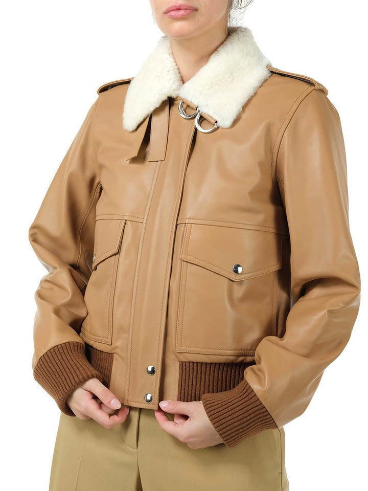 Loewe Nappa Aviator Jacket Jackets - Brown | 69bf2e239c5aa64b22161166f043e98f524b6a7d
