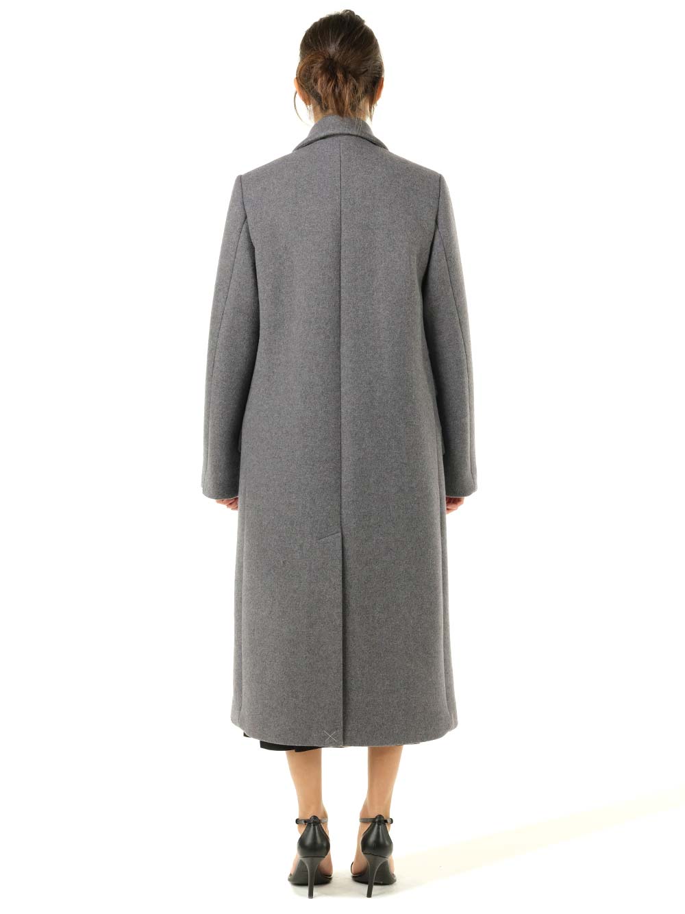 Loewe Wool And Cashmere Long Coat Coats - Grey | 46eafb7fb24a40facda6de19a1d2da9b835fc8f3
