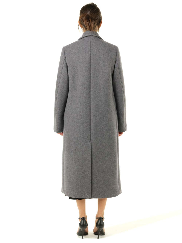 Loewe Wool And Cashmere Long Coat Coats - Grey | 46eafb7fb24a40facda6de19a1d2da9b835fc8f3