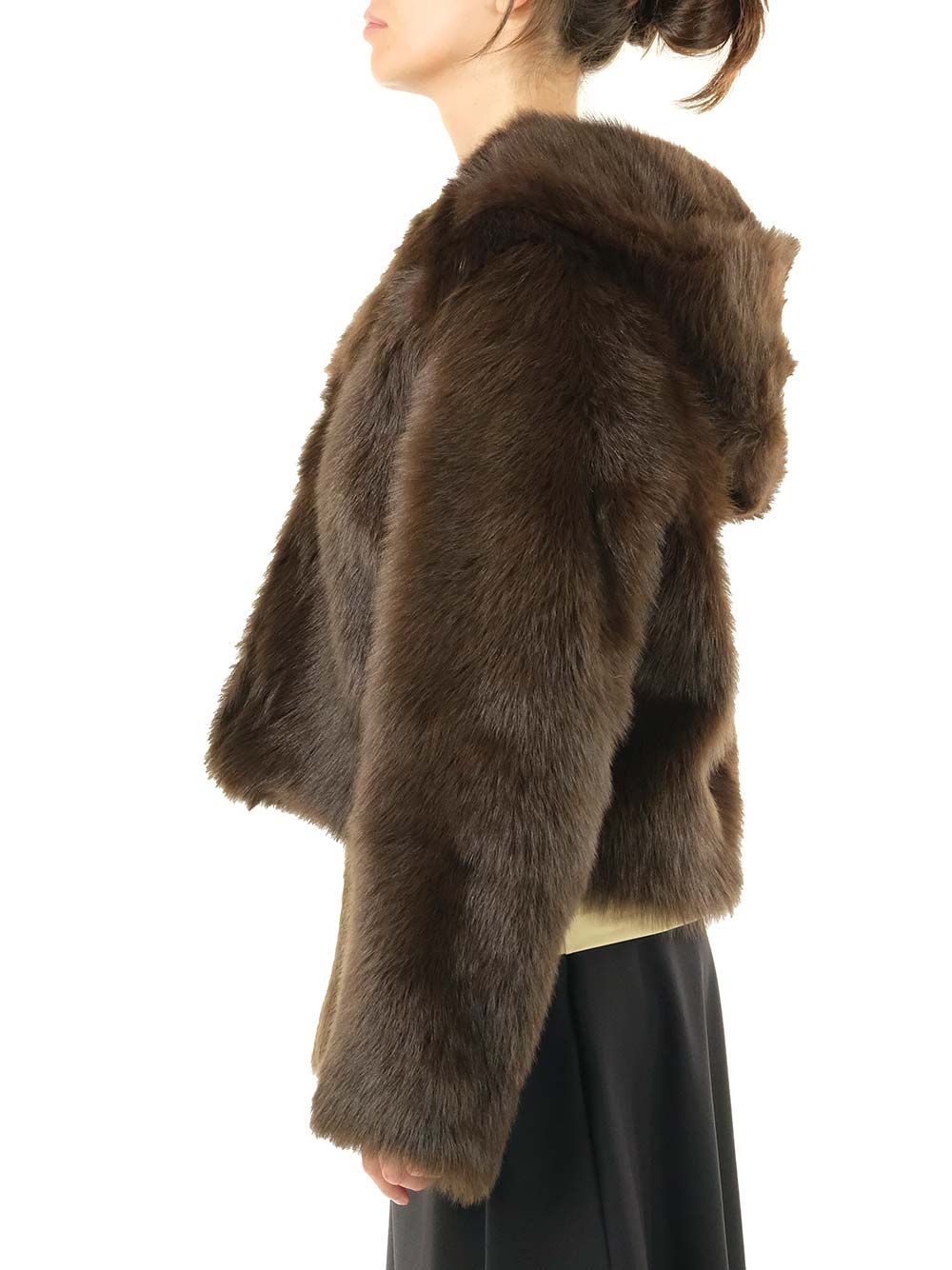 Loewe Shearling Hooded Jacket Coats - Brown | acc3056390700c4ead03bbc277b8f33d68edaac9