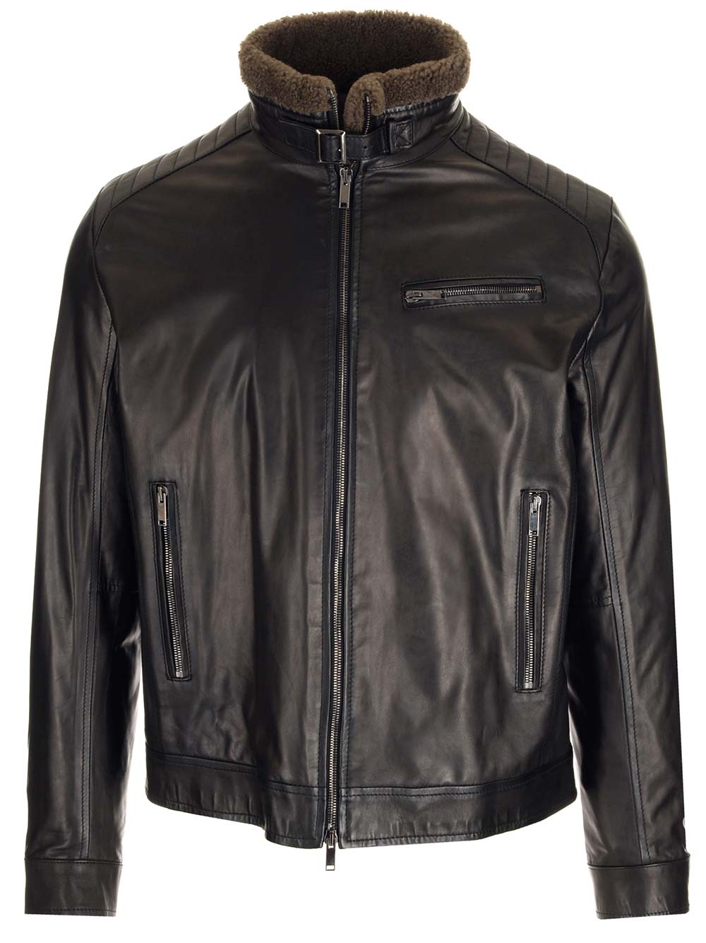 Al Duca D'Aosta 1902 Black Leather Jacket Jackets - Black | 314ee63d4df21b8baafeb4373cd7f02adddc605a