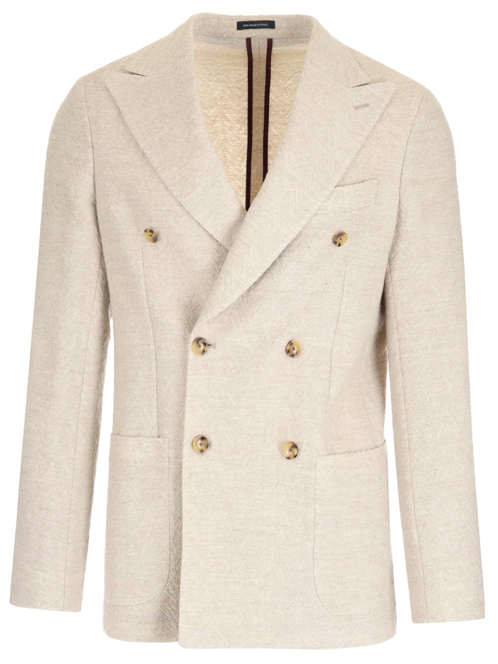 Al Duca D'Aosta Ecru Blazer Jackets - Beige | db3644bf9891707452d4b54d6fb455299a476a40