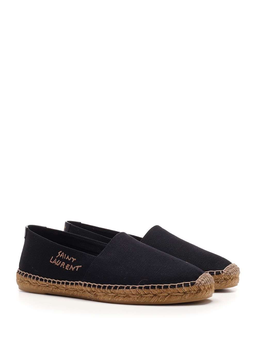 Saint Laurent Black Espadrilles Loafers - Black | 8745a1b69aed4bbfe64724c20c77da8960b1f11e