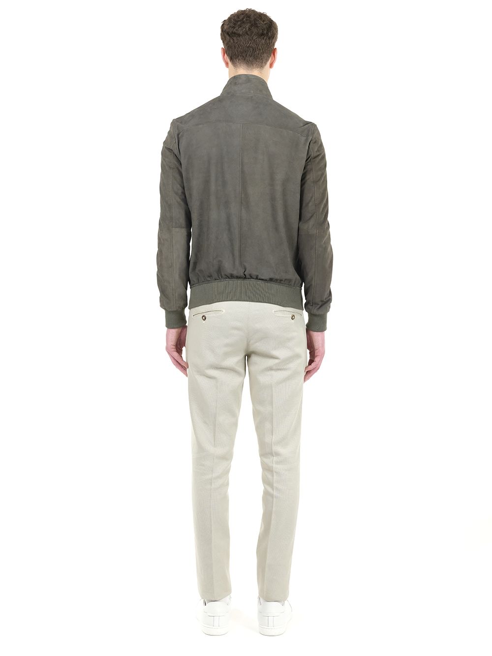 Al Duca D'Aosta 1902 Suede Bomber Jackets - Green | 9059cb08923a62f412cf749fd38b76287e35b28a
