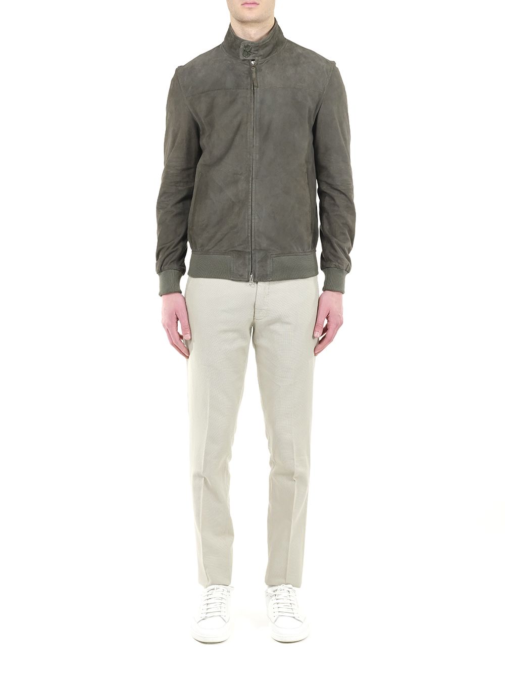 Al Duca D'Aosta 1902 Suede Bomber Jackets - Green | 2a91ded26d57e5909c113ba121cab715b3162018
