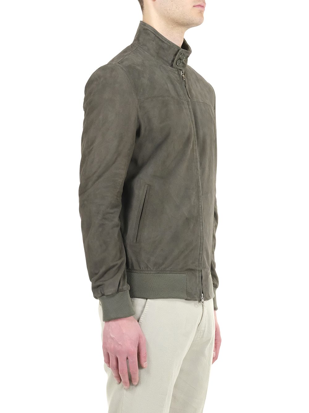 Al Duca D'Aosta 1902 Suede Bomber Jackets - Green | a4f0141d15765b5253a39b13f820c5e91e045dc8