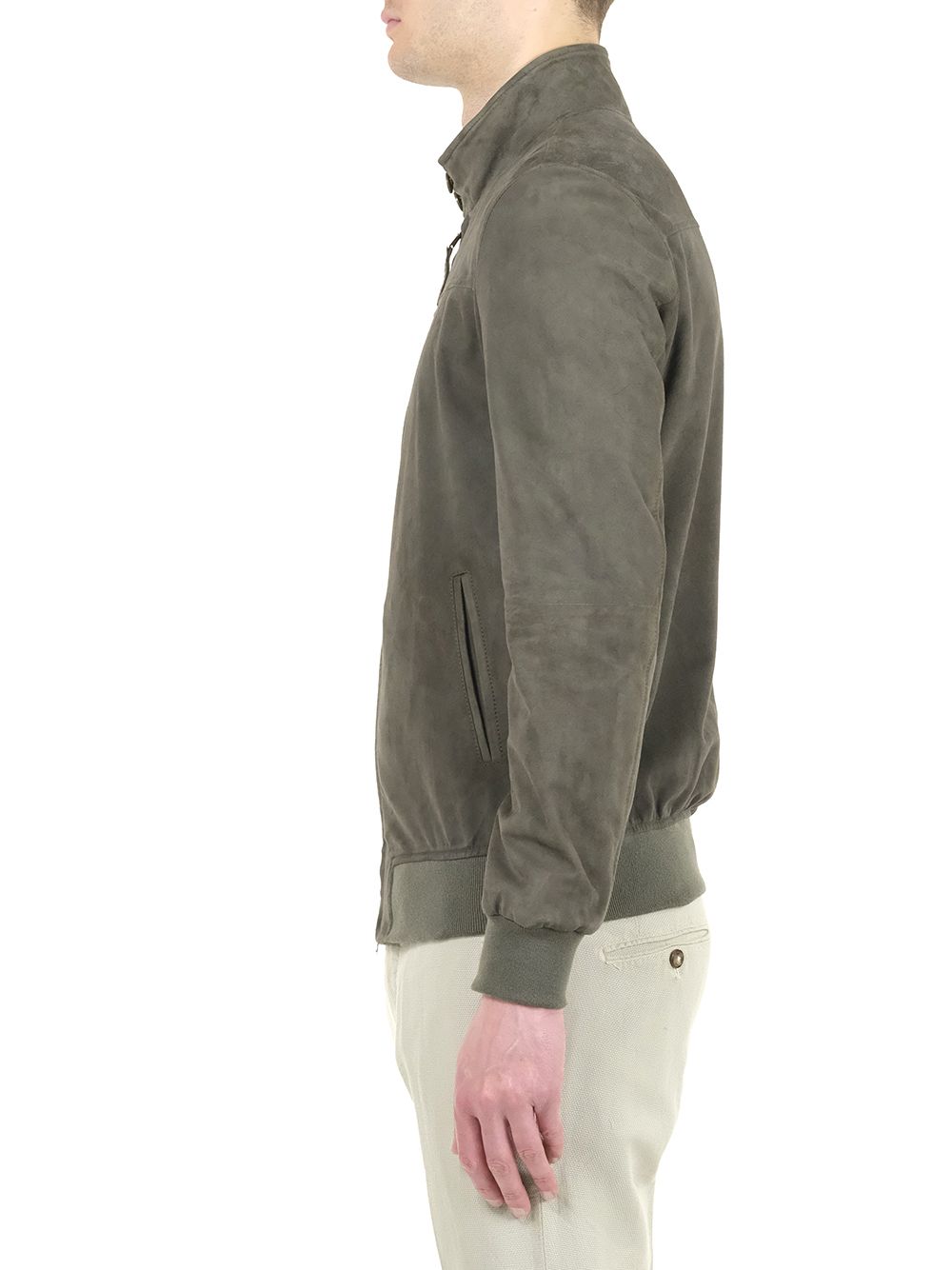 Al Duca D'Aosta 1902 Suede Bomber Jackets - Green | 4b3aaa851013c6545b4cd25a54aa4f8cc037ab00