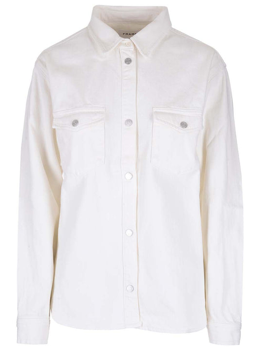 White Denim Shirt Jackets White