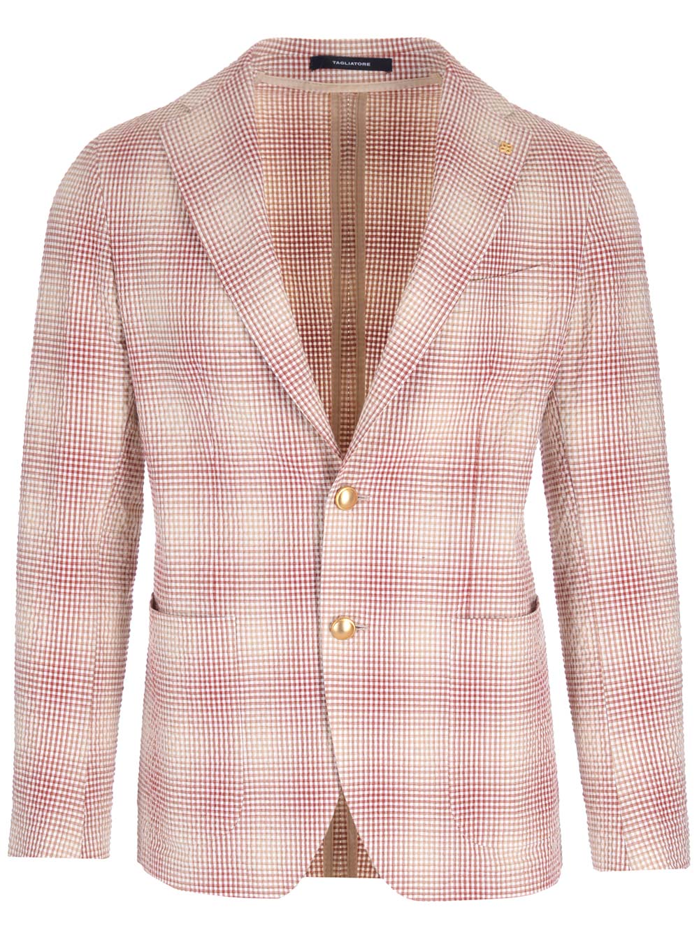 Tagliatore Check Motif Jacket Jackets - Beige | 731e3db6a291b860b2b278743596722ba977d644