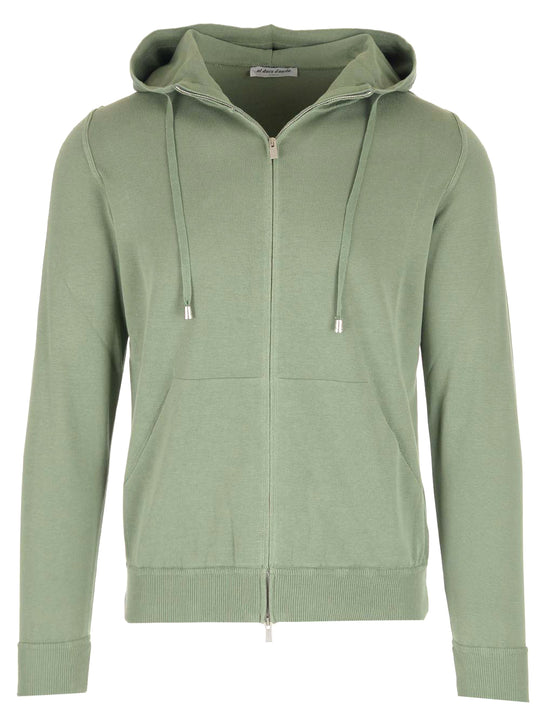 Green Hoodie Knitwear Green