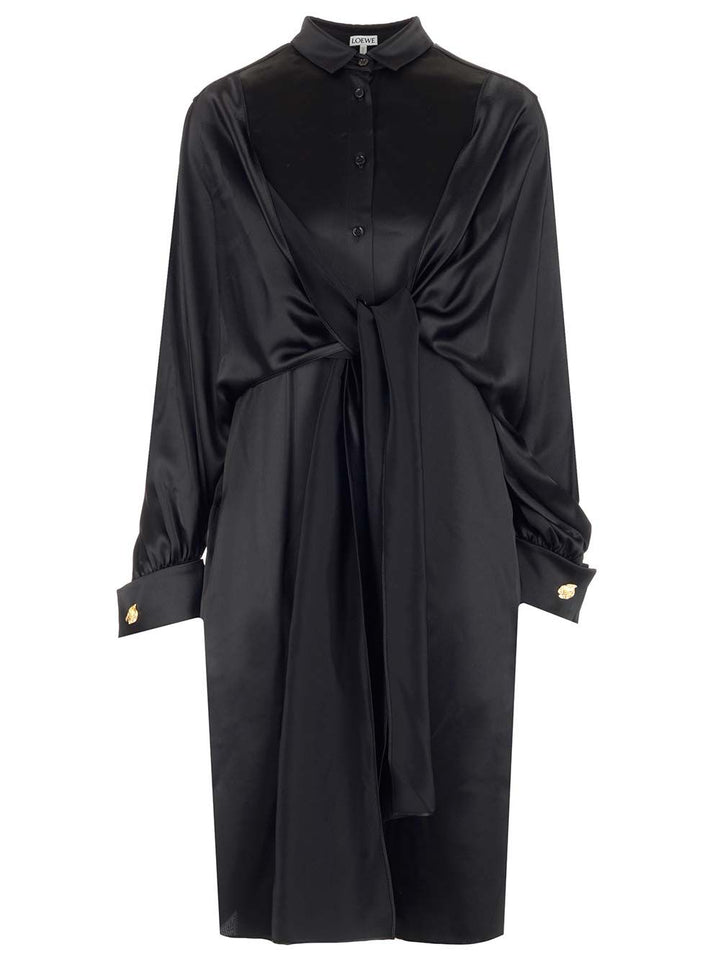 Loewe Knot Dress Dresses - Black | 16a1fa63118338d3527cc4144d2c1224e550c3d7