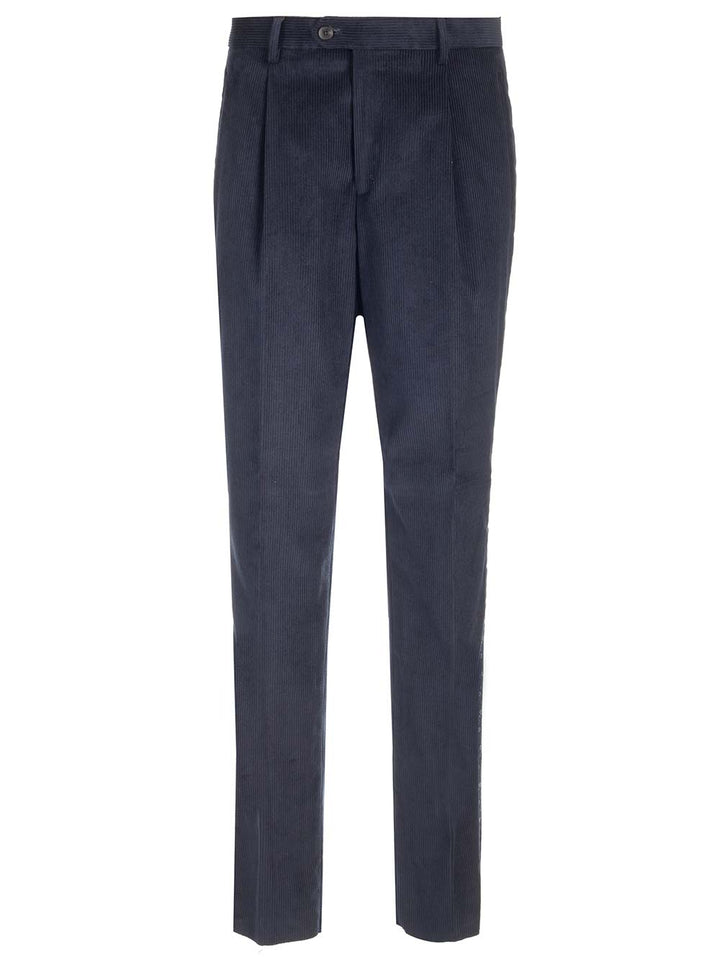 Etro Velvet Trousers - Blue | 0ea730a98b21915716c320587e0c5a2f602bc834