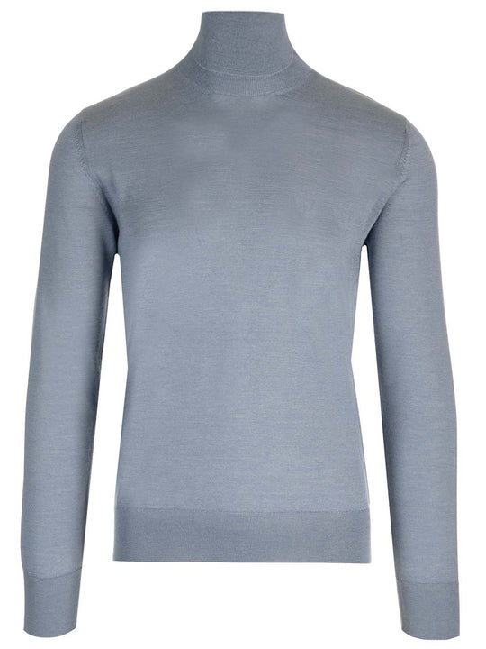 Cashmere And Silk Turtleneck Sweater Knitwear Grey