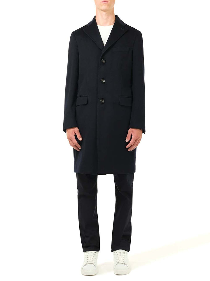 Al Duca D'Aosta Blue Cachemire Coat Coats - Blue | 08b92fb6d995b268e5f117bab59968e5ea9cc2a8