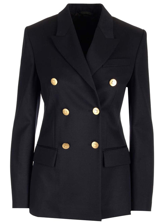 Double-Breasted Blazer Jackets Blue