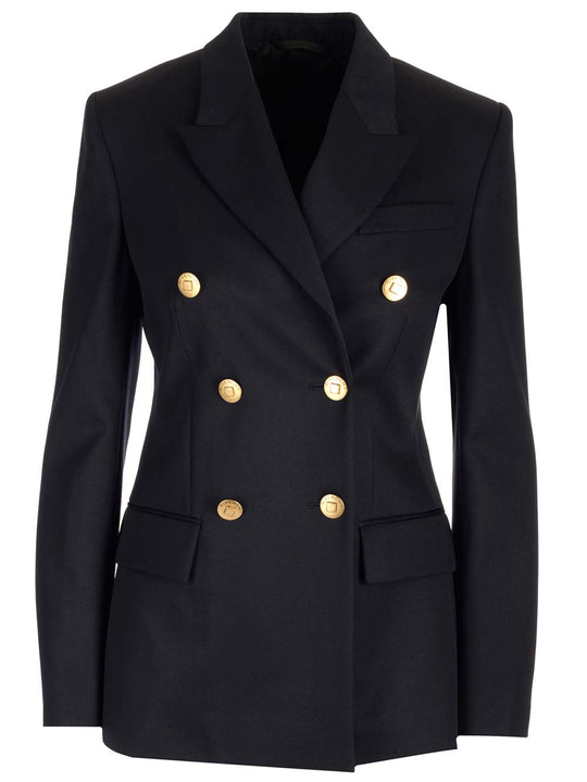 Double-Breasted Blazer Jackets Blue