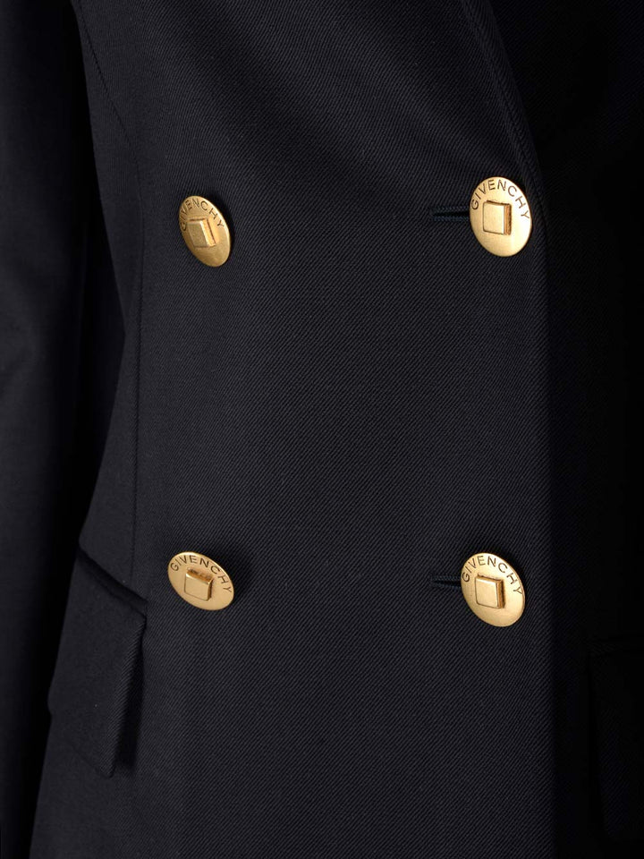Givenchy Double-Breasted Blazer Jackets - Blue | 970a74c84b7c107f15d42c2733929d6cd8856285