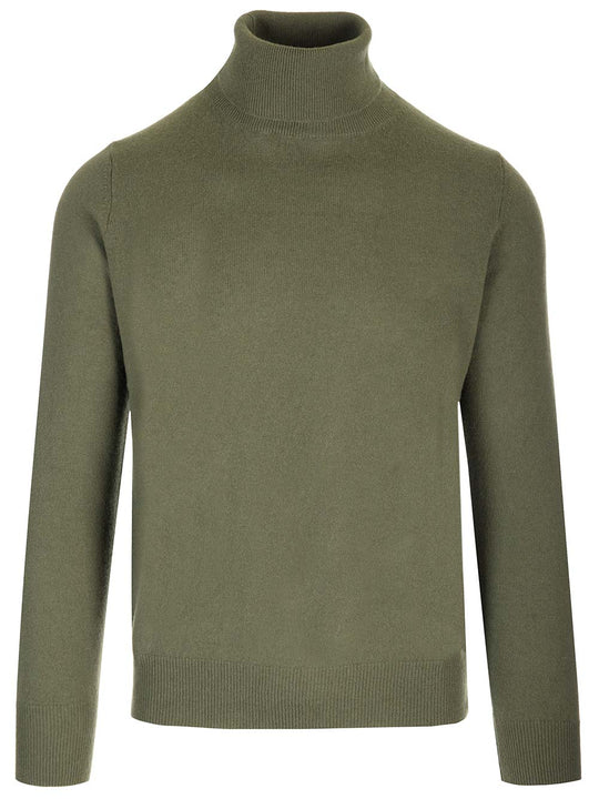 Slim Fit Turtleneck Knitwear Green