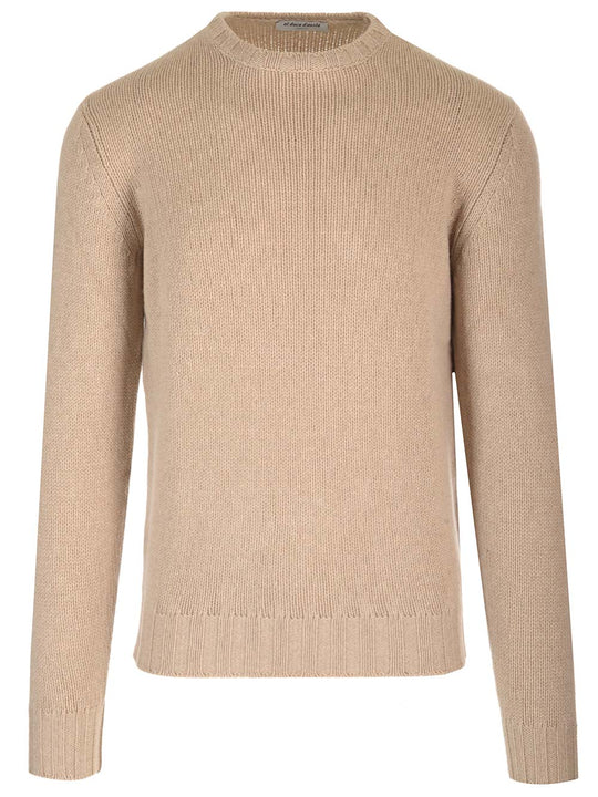 Crew-Neck Sweater Knitwear Beige