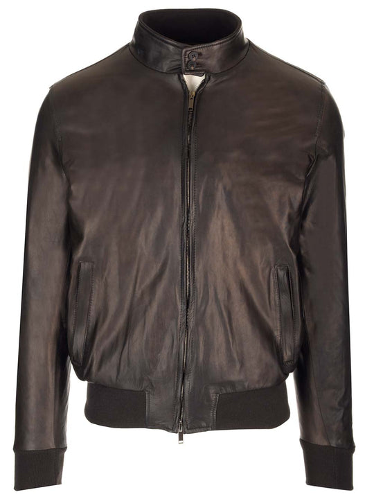 Biker Leather Jacket Jackets Brown