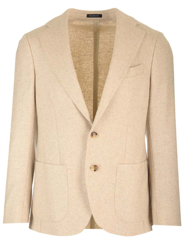 Al Duca D'Aosta Cashmere Single-Breasted Jacket Jackets - Beige | 672775ad216f4c5c8ea59abe68527a687daa7f85