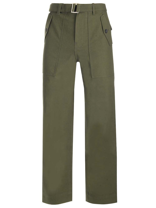 Cotton Twill Trousers Green