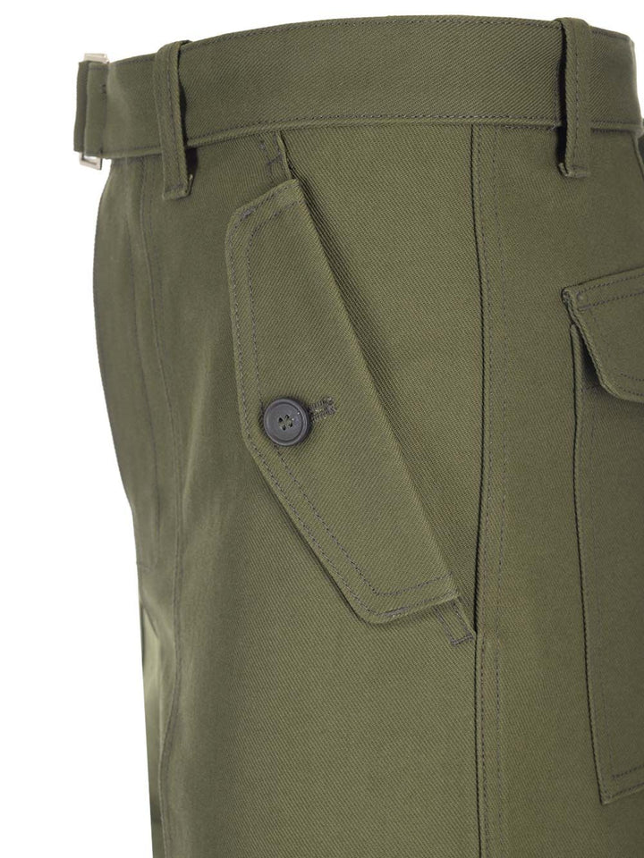Maison KitsunÉ Cotton Twill Trousers - Green | 0e5e82e5f4bccdf6682bb5f6343a9cfefd458e0d