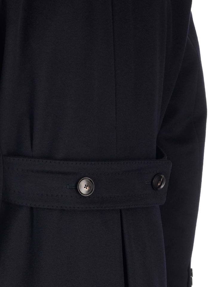 Al Duca D'Aosta Double-Breasted Coat Coats - Blue | 394b73118ceb758aa0d4fded9e97cc60ad0b8167