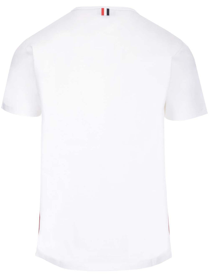 Thom Browne Rwb Stripe T-Shirt - White | dd5c0c805fc412745a07785e126eaaa9e2449d06