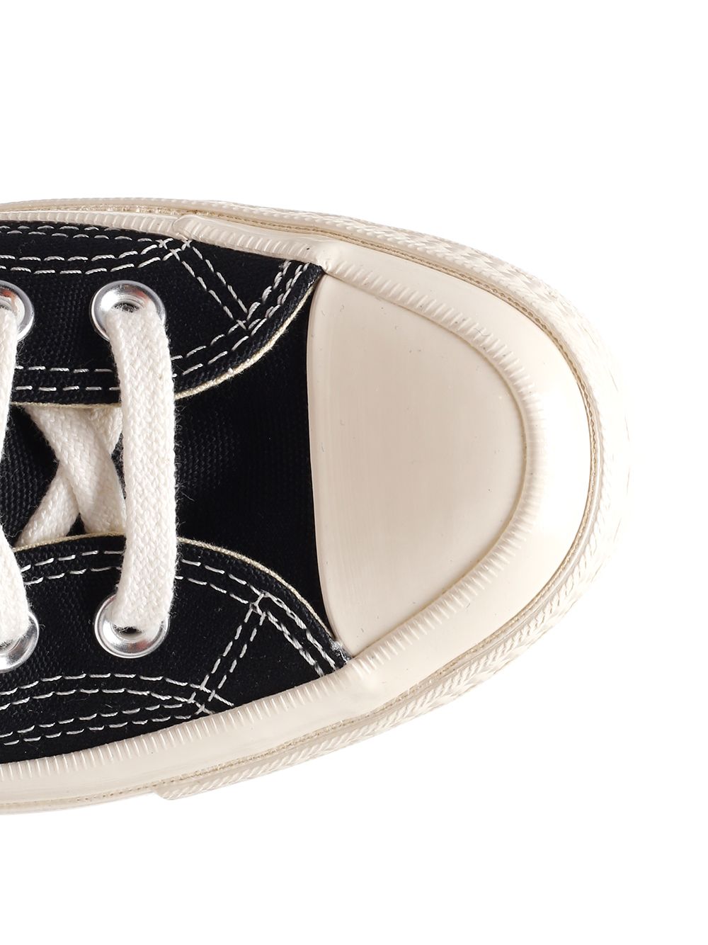 Comme Des Garcons Play Black Low-Top Converse With Red Heart Sneakers - Black | 3d704c1b2d2f7625a6a034a9fd05c0f9d5afefe0