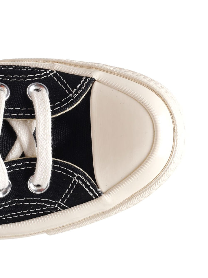 Comme Des Garcons Play Black Low-Top Converse With Red Heart Sneakers - Black | 3d704c1b2d2f7625a6a034a9fd05c0f9d5afefe0