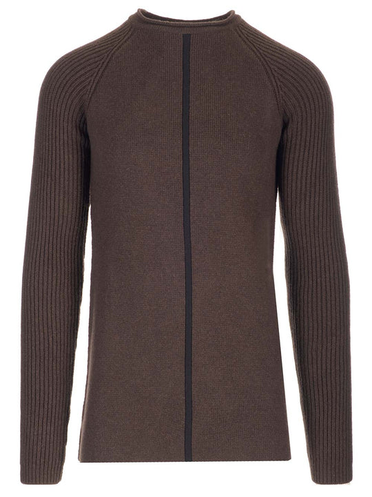 Crew-Neck Pullover Knitwear Brown