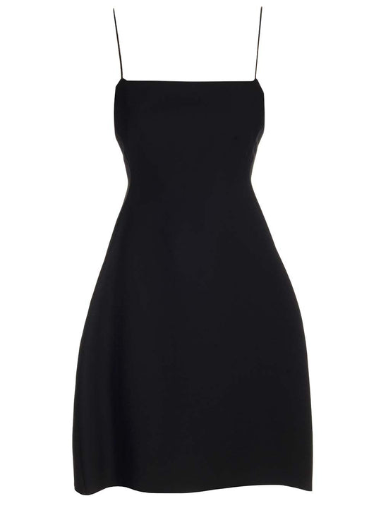 Silk And Wool Crepe Dress Dresses Black