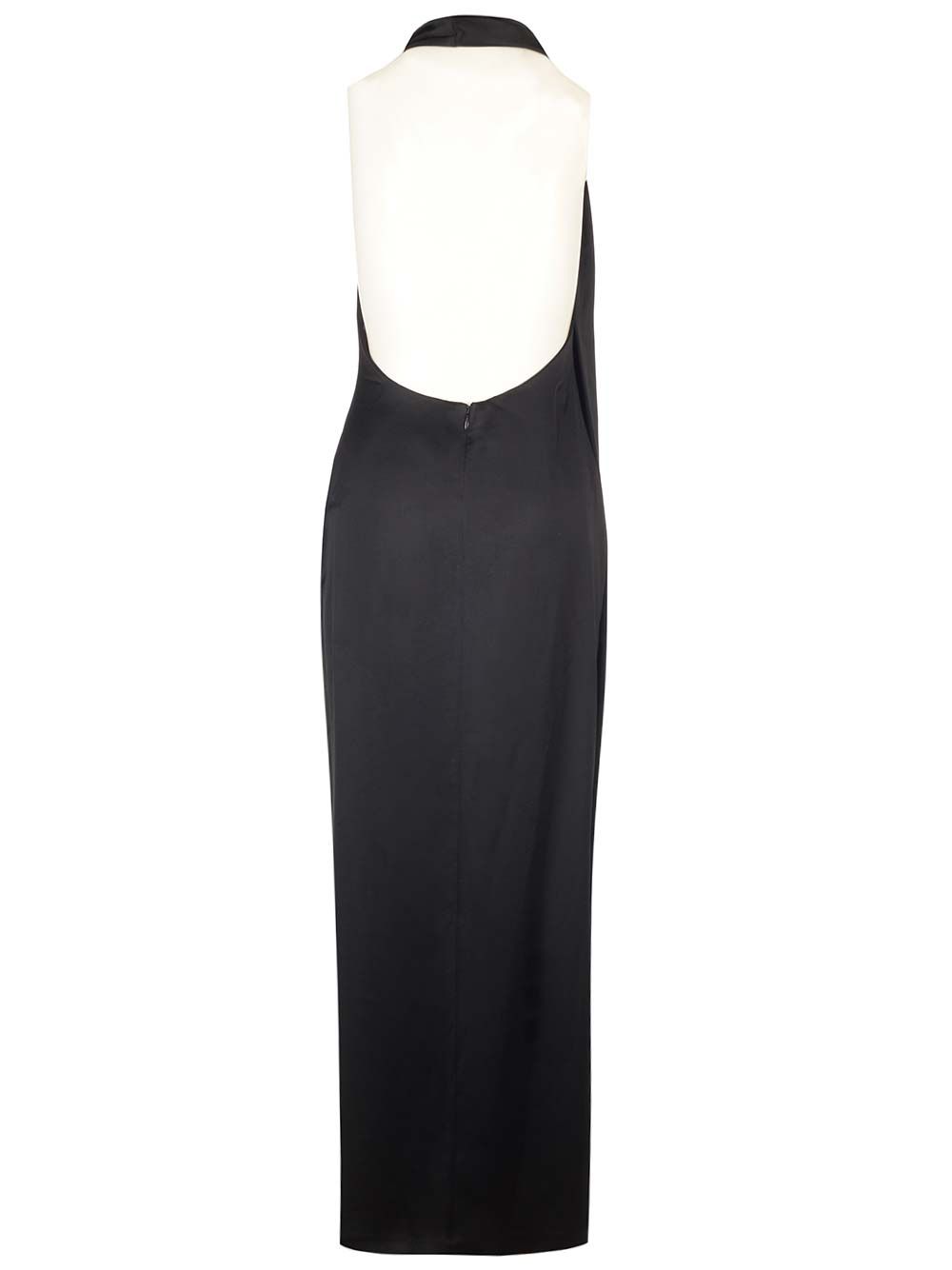 Loewe Scarf Dress In Technical Satin Dresses - Black | 35aa6279f642f62c03fefc7c65d10d14b33b6b95