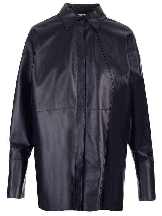 Nappa Oversize Shirt Shirts Black