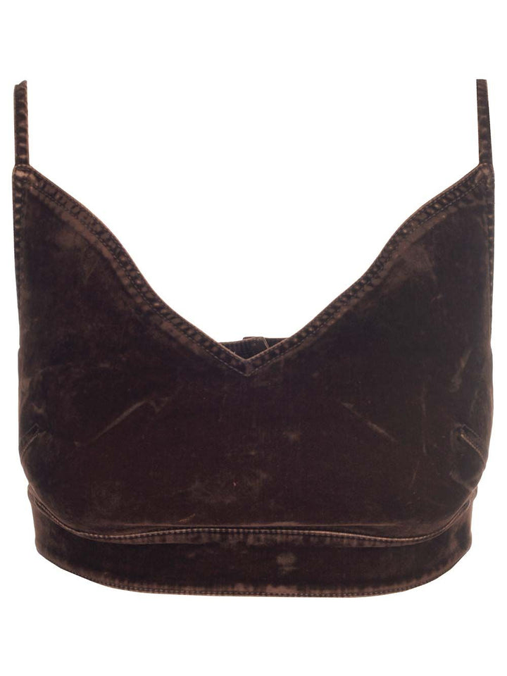 Loewe Velvet Top Tops - Brown | 4e335ced748fe7c9112a12bc3cb7a5d83957dfce