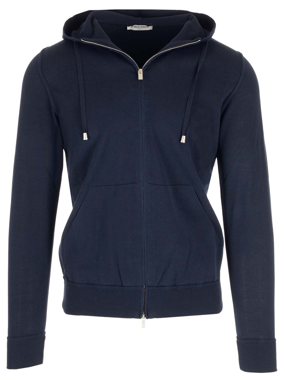 Blue Sweatshirt With Zip Knitwear Blue