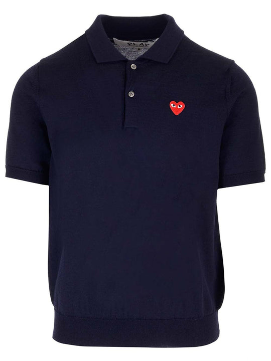 Wool Polo Shirt Blue