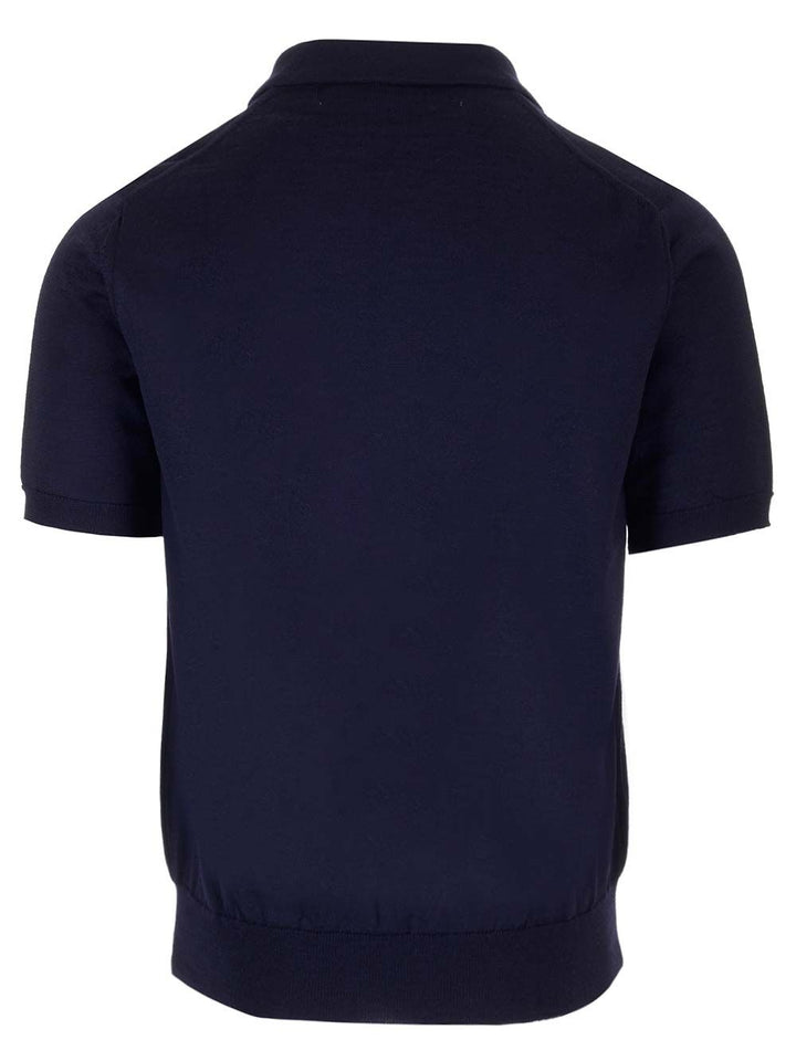 Comme Des Garcons Play Wool Polo shirt - Blue | e12c951f53f6bfedcc18638e05db42a4c2decef3