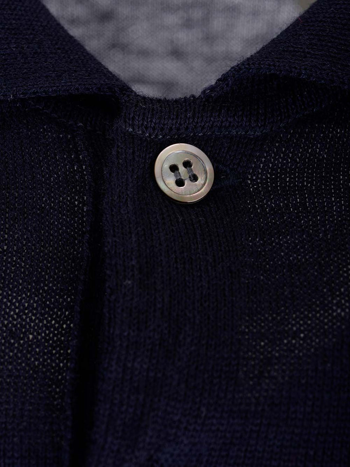 Comme Des Garcons Play Wool Polo shirt - Blue | 999efb9297c169021c6a4fb74a0eeec0f690c393