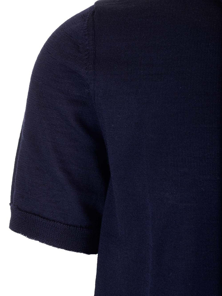 Comme Des Garcons Play Wool Polo shirt - Blue | 73d21eaedf28f698f052239b8f57bc0f26867ab1
