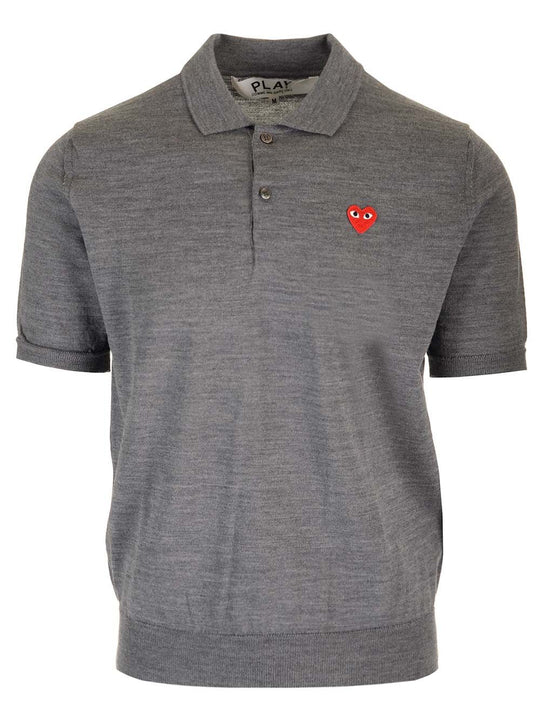 Wool Polo Shirt Grey