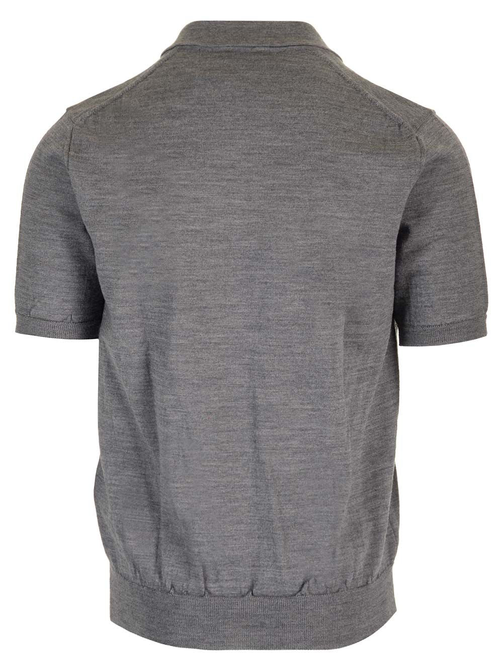 Comme Des Garcons Play Wool Polo shirt - Grey | 7e7cf62d0d6ad8d24a50caba578593e9efa03b03