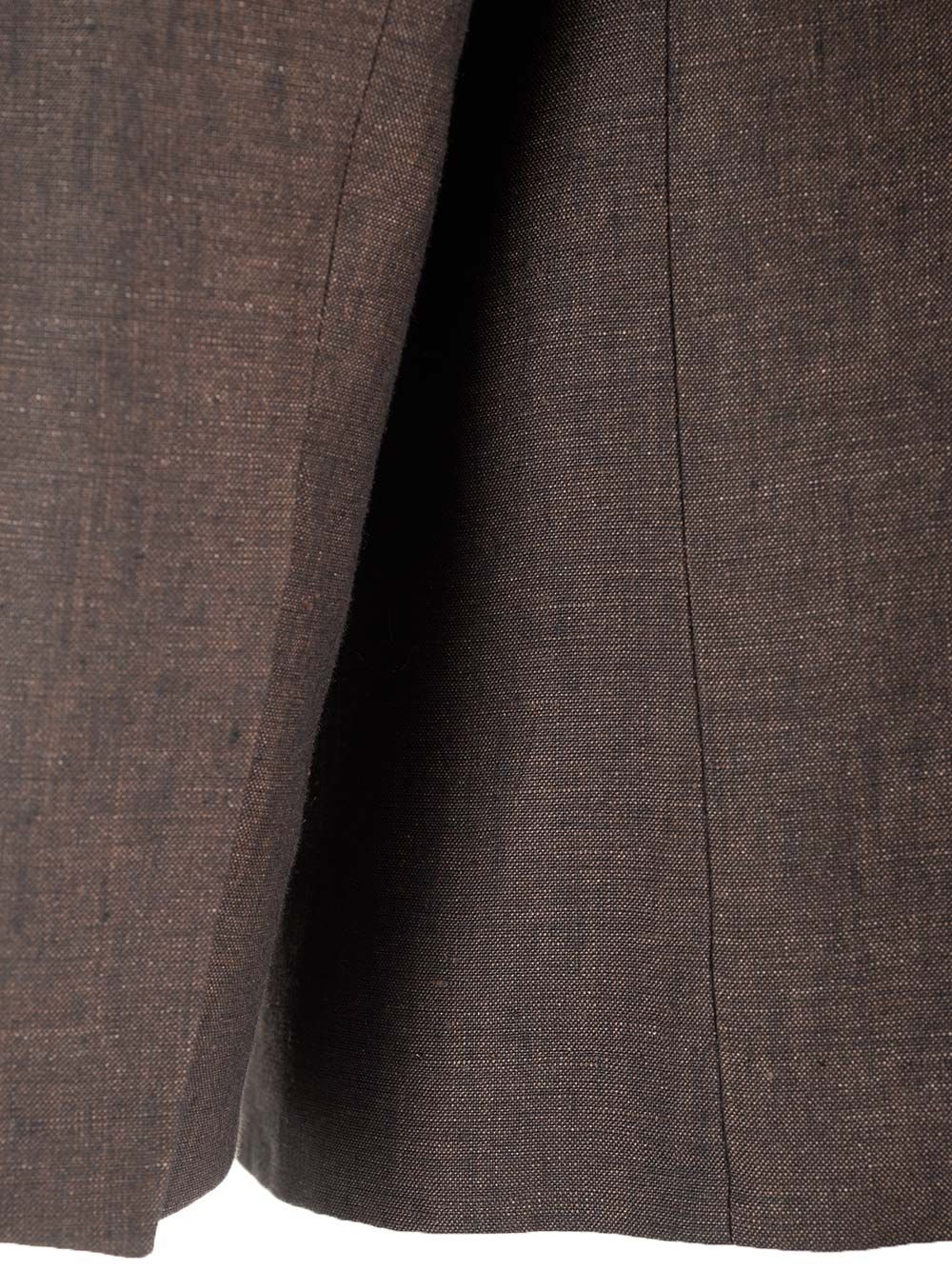 Loewe Linen Single-Breasted Tailored Jacket Jackets - Brown | 40c6a8c5c8e02eb14602452dc1329b2c0f63f0fe