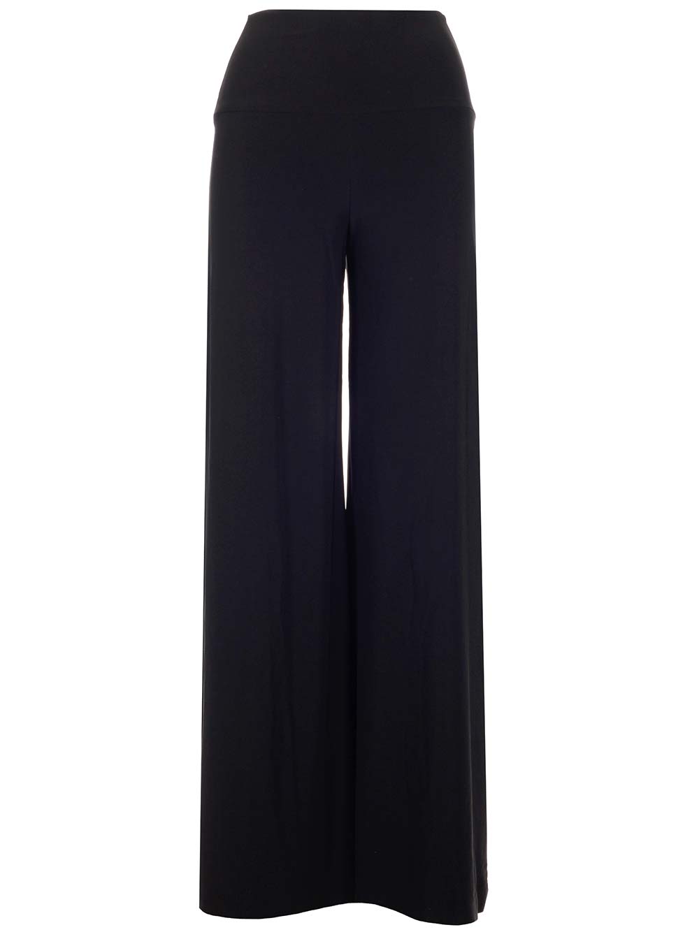 Norma Kamali Black Jersey Wide Leg Trousers - Black | ab603df044f6a5e46cda6b27798f6f383fb5beeb